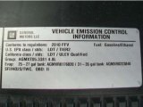 2010 Chevrolet Silverado 1500 LS Extended Cab 4x4 Info Tag