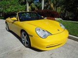 Speed Yellow Porsche 911 in 2002