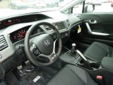 2012 Honda Civic Si Coupe Black Interior