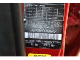 2012 LR2 Color Code for Firenze Red Metallic - Color Code: 868