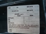 2001 Dodge Ram Van 1500 Passenger Conversion Info Tag