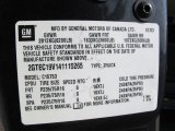 2004 GMC Sierra 1500 Extended Cab Info Tag