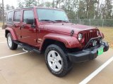 2007 Red Rock Crystal Pearl Jeep Wrangler Unlimited Sahara 4x4 #61113758
