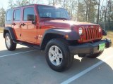 2009 Sunburst Orange Pearl Jeep Wrangler Unlimited X 4x4 #61113745