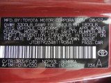 2008 Yaris Color Code for Barcelona Red Pearl - Color Code: 3R3