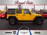 2009 Detonator Yellow Jeep Wrangler Unlimited Rubicon 4x4 #61112572