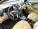 2012 Hyundai Elantra GLS Beige Interior