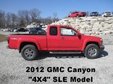 2012 Fire Red GMC Canyon SLE Extended Cab 4x4 #61113346