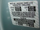 2006 S-Type Color Code for Seafrost Metallic - Color Code: MDV