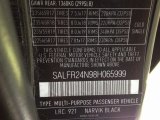 2008 LR2 Color Code for Narvik Black - Color Code: 921