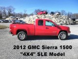 2012 Fire Red GMC Sierra 1500 SLE Extended Cab 4x4 #61242264