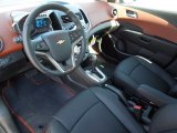 2012 Chevrolet Sonic LTZ Hatch Jet Black/Brick Interior