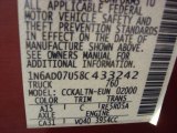 2008 Frontier Color Code for Red Brawn - Color Code: A15