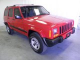 2001 Flame Red Jeep Cherokee Sport 4x4 #61288540