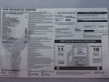 2009 Rolls-Royce Phantom Sedan Window Sticker