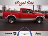 2012 Flame Red Dodge Ram 1500 Laramie Quad Cab 4x4 #61344313