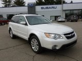 2009 Satin White Pearl Subaru Outback 2.5i Limited Wagon #61344090