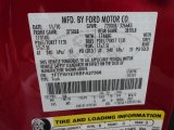 2011 F150 Color Code for Red Candy Metallic - Color Code: U6