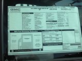 2012 GMC Sierra 2500HD Extended Cab 4x4 Window Sticker