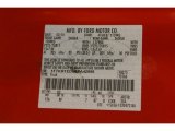 2010 Ranger Color Code for Torch Red - Color Code: D3