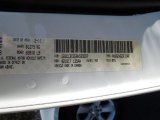 2011 Charger Color Code for Bright White - Color Code: PW7