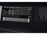 2008 CLK Color Code for Steel Grey Metallic - Color Code: 755
