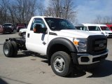 2012 Ford F550 Super Duty XL Regular Cab 4x4 Chassis Front 3/4 View