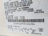 2003 Thunderbird Color Code for Whisper White - Color Code: WS