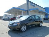 2012 Crystal Black Pearl Honda Civic EX-L Sedan #61580758