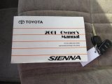 2001 Toyota Sienna XLE Books/Manuals