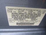 2009 Sentra Color Code for Magnetic Gray - Color Code: K36