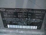 2012 Elantra Color Code for Harbor Gray Metallic - Color Code: P3