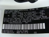 2009 Sienna Color Code for Blizzard White Pearl - Color Code: 070