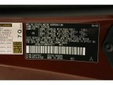 2008 FJ Cruiser Color Code for Brick Red - Color Code: 2JX