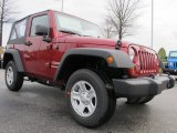 Deep Cherry Red Crystal Pearl Jeep Wrangler in 2012