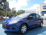 2012 Sonic Blue Metallic Ford Focus S Sedan #61701877