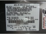 2012 Mustang Color Code for Sterling Gray Metallic - Color Code: UJ