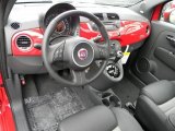 2012 Fiat 500 Sport Sport Tessuto Nero/Nero (Black/Black) Interior