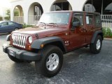 2007 Red Rock Crystal Pearl Jeep Wrangler Unlimited X 4x4 #6144833