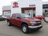 2005 Dark Cherry Red Metallic Chevrolet Colorado LS Crew Cab 4x4 #61760878