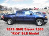 2012 Midnight Blue Metallic GMC Sierra 1500 SLE Crew Cab 4x4 #61833449