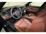 2012 BMW 5 Series 550i Sedan Cinnamon Brown Interior