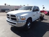 2012 Bright White Dodge Ram 3500 HD ST Crew Cab 4x4 Dually Chassis #61868485