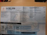 2008 Mercedes-Benz SL 550 Roadster Window Sticker