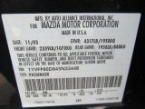 2004 MAZDA6 Color Code for Onyx Black - Color Code: NN