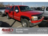 1999 Fire Red GMC Sierra 2500 SLE Extended Cab 4x4 #61907844