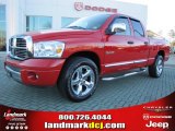 2008 Flame Red Dodge Ram 1500 Laramie Quad Cab #61966494