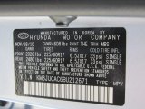 2011 Tucson Color Code for Aurora Blue - Color Code: THE