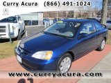 2001 Eternal Blue Pearl Honda Civic EX Coupe #61966779