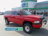 1998 Flame Red Dodge Ram 2500 Laramie Extended Cab 4x4 #62036624